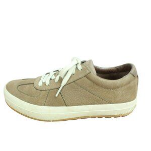 LL Bean Brown Leather Lace Up Comfort Double L Casual Sneaker Shoes Size 9